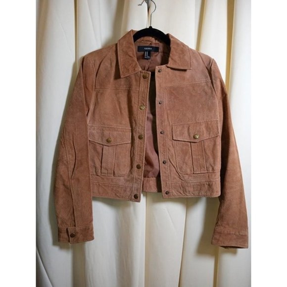 FOREVER 21 Pigskin Leather Size Medium Cropped Jacket BRAND‎ NEW - Picture 1 of 5